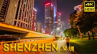 Shenzhen China Night Walking Tour Discover the Charm of the Cyberpunk City  4K HDR [upl. by Nevad]