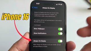 How to Enable Always on Display on iPhone 16 [upl. by Sid270]