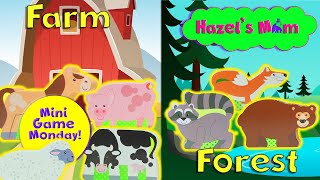 Does a bear live on a farm or a in a forest What about a pig Farm and forest animals [upl. by Sesom]