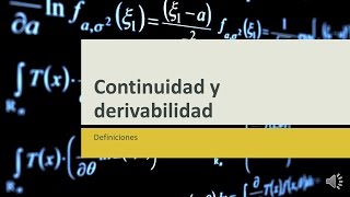 Definición continuidad y derivabilidad [upl. by Aroel]