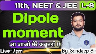 L8  Chap4  Dipole moment  Class11  NEET amp JEE [upl. by Lyrahs]