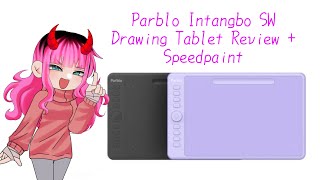 Parblo Intangbo SW Drawing Tablet Review and Speedpaint [upl. by Arekahs404]