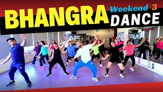 Bhangra Dance Workout 🔥 Weekend Bhangra Dance 🔥 Mashup 3 djnickdhillon 💃 FITNESS DANCE With RAHUL [upl. by Anelet960]