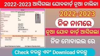 How To Check And Download Narega Job Card List 20222023 in odisha [upl. by Norvil]