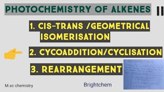 2ndphochemistry of alkenescycoaddition [upl. by Kerrill]