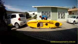 KAYAK SPORTS  68  CARRINHO PARA CARREGAR CAIAQUE BARRACUDA  PORTA OBJETO CORTADO [upl. by Teragram]