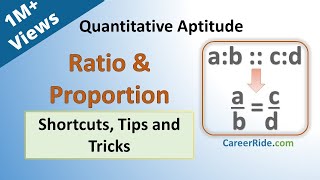 Ratio and Proportion  Shortcuts amp Tricks for Placement Tests Job Interviews amp Exams [upl. by Pembroke]