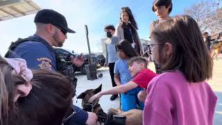 Sanger PD K9 units visit Reagan Elementary [upl. by Carmencita]