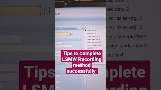 Tips to do LSMW Recording method for the Material Master  LSMW Knowledge sharing by Ganesh Padala [upl. by Nollaf]