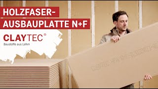 CLAYTEC Anwendungsvideo Holzfaserausbauplatte HFA NF [upl. by Eceined]