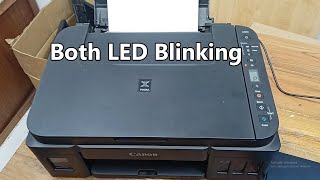 Canon G3010 both led is blinking  how to solved both led blinking canon g3010 printer [upl. by Dahs]