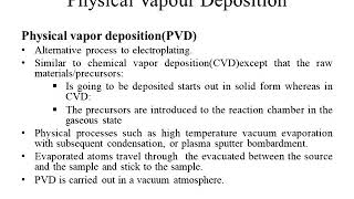 Physical vapor deposition Presentation [upl. by Dione]