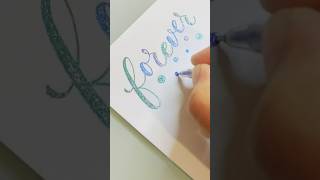 Lettering word Forever shorts calligraphy handlettering [upl. by Alyworth148]