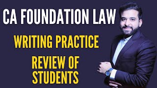 REVIEW OF STUDNETS  DAY 1  WRITING PRACTICE CA FOUNDATION LAW  JUNE  SEP  24  JAN 25 [upl. by Retsel]