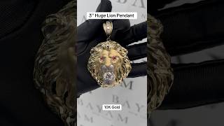 3” Huge Lion Pendant  Real Gold Jewelry 🏆 bayamjewelry realgold goldpendants goldjewelry [upl. by Dela]