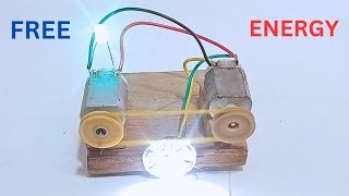 Kaise banaye Free Energy Generator Make Free Energy With Two DC Moter Project Generate Free Electric [upl. by Ybbed]