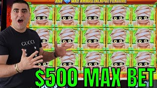 500 Max Bet LANDS On EPIC JACKPOT On Mu Mommy Slot [upl. by Lilias]