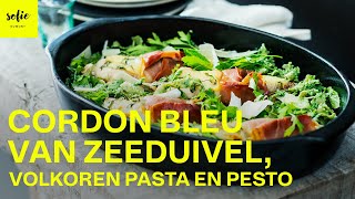 Smaakvolle pasta pesto met cordonblue van zeeduivel  Sofie Dumont [upl. by Huxley]