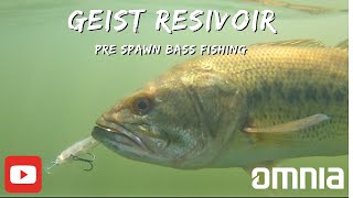 Geist Reservoir Pre spawn Bass Fishing Is this the Best Bass lake in Indiana [upl. by Oballa]