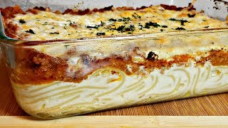 Cheesy BAKED SPAGHETTI Recipe  Millionare Spaghetti is the best of both worlds [upl. by Sells733]