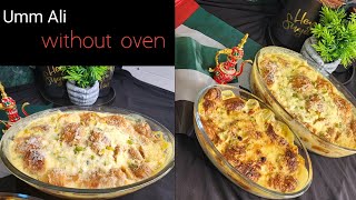 Umm Ali Recipe middle east Dessertwith Croissant  How ti makke OM ALI arabic bread pudding [upl. by Yraunaj]