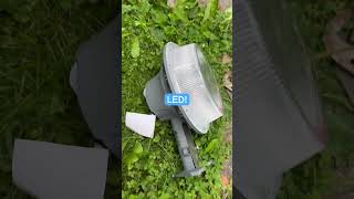 New LED barn light for the pole diy youtube shorts led electric electrical work weekend [upl. by Docilu]