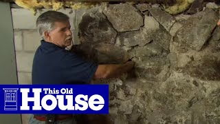 How to Repoint a Stone Foundation  This Old House [upl. by Llerrad]