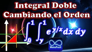 Integral doble mediante CAMBIO EN ORDEN DE INTEGRACIÓN [upl. by Henley46]