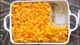 HEALTHY BREAKFAST  Peach Baked Oatmeal Casserole [upl. by Aneis698]