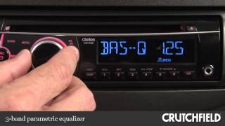 Clarion CZ102 CD Receiver Display and Controls Demo  Crutchfield Video [upl. by Adniralc859]