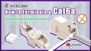 How to Terminate a Cat6a Toolless Keystone Jack  VCELINK [upl. by Ailhad471]