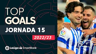 TOP Goles Jornada 15 LaLiga SmartBank 20222023 [upl. by Akirahs836]