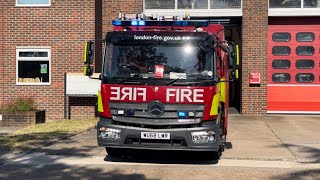 F391 Hornchurch’s pump ladder responding to an emergency  LFB [upl. by Aehsrop854]