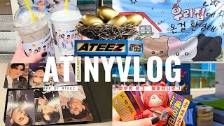 에이티니 브이로그  ATINY VLOG 앨범깡  Golden Egg  Album Unboxing  ATEEZ  에이티즈  티니로그  영부인로그 4 [upl. by Virgilia]