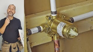 DIY How To Install Copper To Pex Shower and Bath Plumbing [upl. by Osrick]