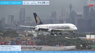 🔴 HEAVY RAIN Sydney Airport Plane Spotting with Tim  ATC🔴 [upl. by Nove57]