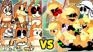 Bingo VS Applejack ALL PHASES  Friday Night Funkin  Orange Fnf Characters MLP Mod [upl. by Noivart]