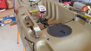 Hobie Outback Wateresnake trolling motor unboxing and build [upl. by Yrrem33]