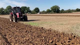 Weald of Kent ploughing match 2022 case 1056 xl sound of music [upl. by Atir]