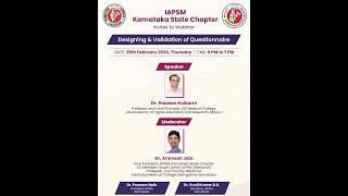 Designing and validation of questionnaire  Dr Praveen Kulkarni [upl. by Mose]