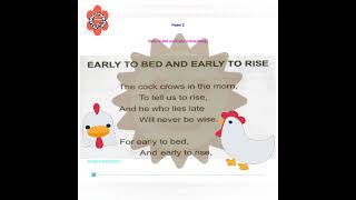 Grade 6 Early To Bed Early To Rise poem [upl. by Adivad]