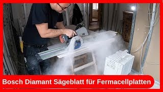 Fermacellplatten mit Diamant Kreissägeblatt Bosch schneiden  Dachausbau Trockenbau Altbausanierung [upl. by Sellig]