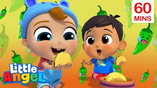 New Flavors Song Tasting Hispanic Foods  More Sharing Little Angel Kids Songs amp Nursery Rhymes [upl. by Naenaj]