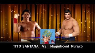 WWF The Wrestling Classic  Tito Santana vs The Magnificent Muraco w Mr Fuji  Part 7 wcw wwe [upl. by Dleifrag]