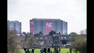 Der Fall des weißen Riesen in Duisburg Slow Motion [upl. by Mirth]