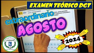 EXAMEN TEÓRICO DGT  AGOSTO 2024 [upl. by Vanthe]