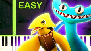 The Rainbow Friends 2  It Never Ends  EASY Piano Tutorial [upl. by Peery]