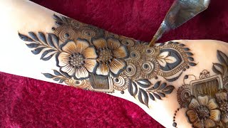 Very beautiful stylish front hand mehndi design  easy arabic mehndi  mehndi ka design  Mehndi [upl. by Strenta]