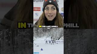 💥 Battle to the 🏁 line Lisa Vittozzi v Ingrid Landmark Tandrevold Epic Finish biathlon skiskyting [upl. by Relyk845]