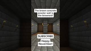 Which Wall Is The Brownest Minecraft Triva shorts [upl. by Yejus]